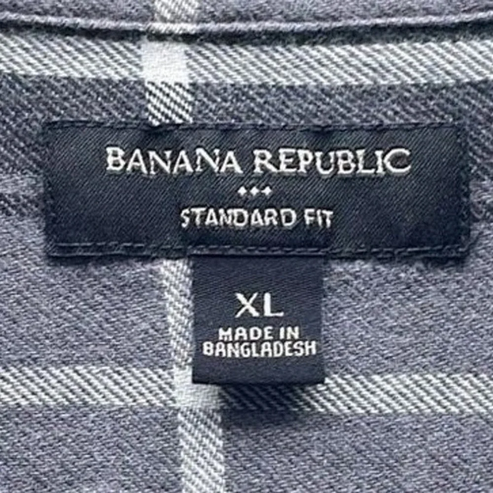 Banana Republic Flannel Shirt‎ Gray XL
